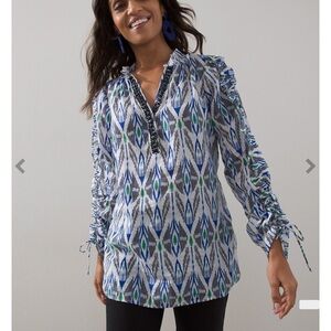 Chico’s 40th Anniversary Ikat Print Shirt 12